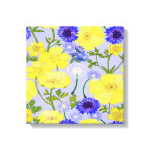Buttercups, Dandelion Puffball Blue Cornflower