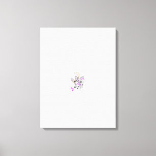 Impressão Em Tela Butterfly Fairy Tattoo Vetor - Vintage Floral Art