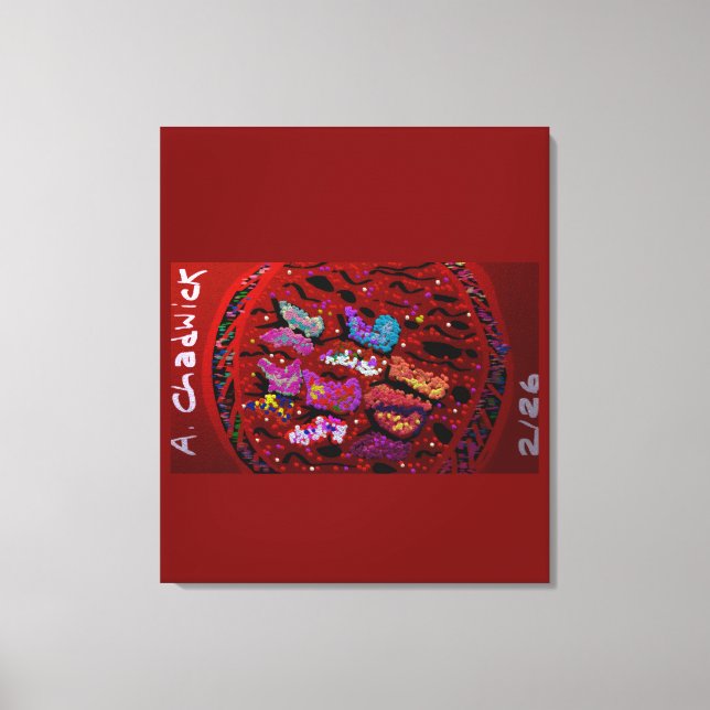 Impressão Em Tela Butterfly Moon Drawstring Backpack (Frente)