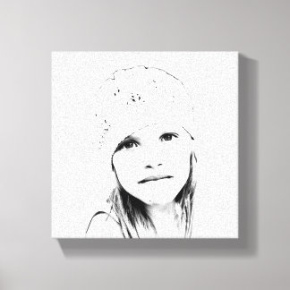 Impressão Em Tela C Vetor em Preto e Branco