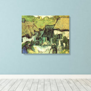 Impressão Em Tela Cabanas de Colmo em Jorgus por Vincent van Gogh