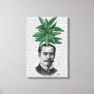 Impressão Em Tela Cabeça de Planta Evergreen Chinesa