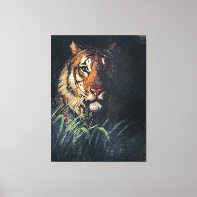 Impressão Em Tela Cabeça de Tiger, pintura de arte, (Frente)