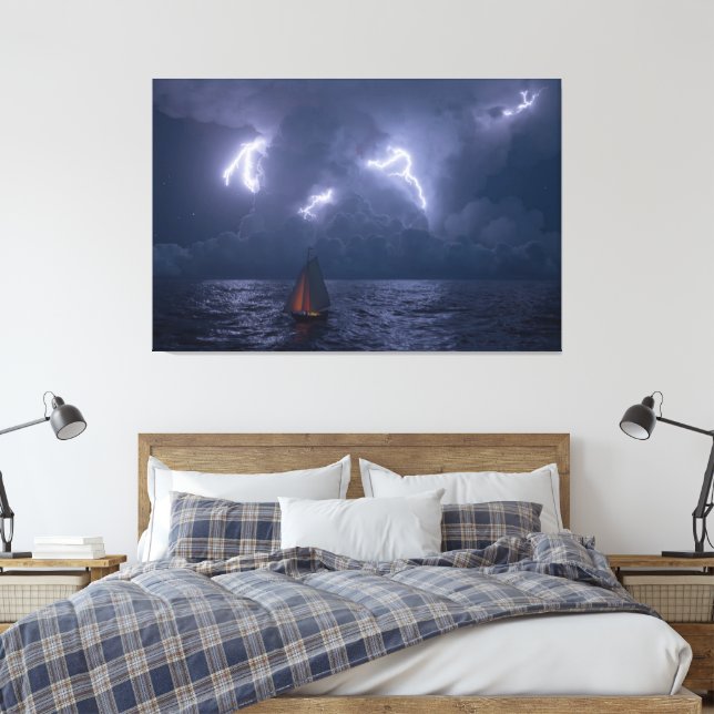 Impressão Em Tela Cabeça de Trovão (Noite) (Insitu(Quarto))