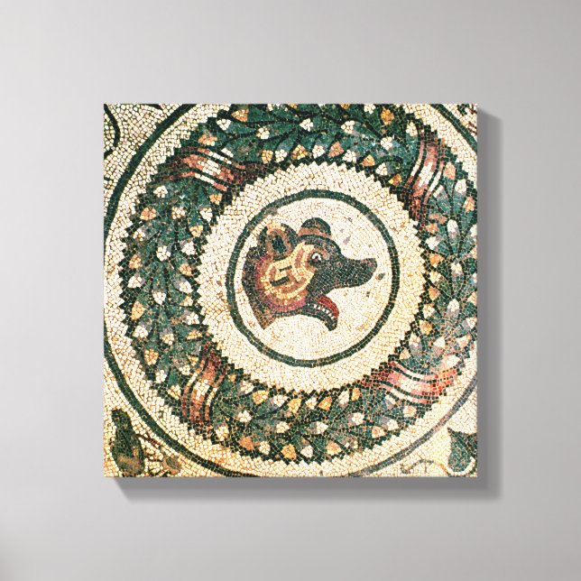 Impressão Em Tela Cabeça de Urso, mosaico romano, início do século I (Frente)