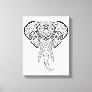 Impressão Em Tela Cabeça inspirada 6 do elefante