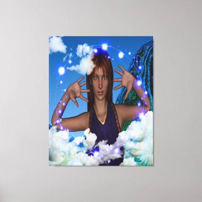 Impressão Em Tela Cabeça nas nuvens (Frente)