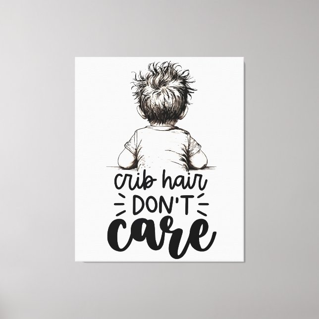 Impressão Em Tela Cabelo Cribo Divertido Não se importa (Frente)