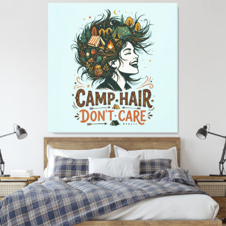 Impressão Em Tela Cabelo de Acampamento Não Liga