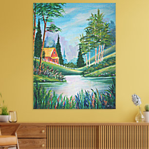 Impressão Em Tela Cabine pela pintura a óleo do córrego