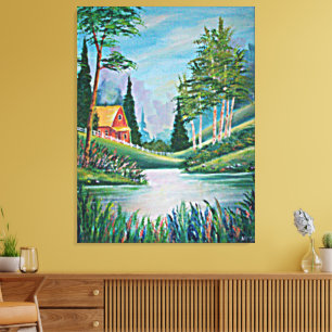 Impressão Em Tela Cabine pela pintura a óleo do córrego