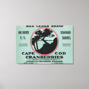 Impressão Em Tela Cabo Cod Red Cedar Marca Cranberry Rótulo