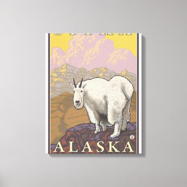 Impressão Em Tela Cabra de montanha - Sitka, Alasca (Frente)