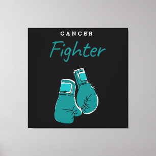 Impressão Em Tela caça-cancer, teal