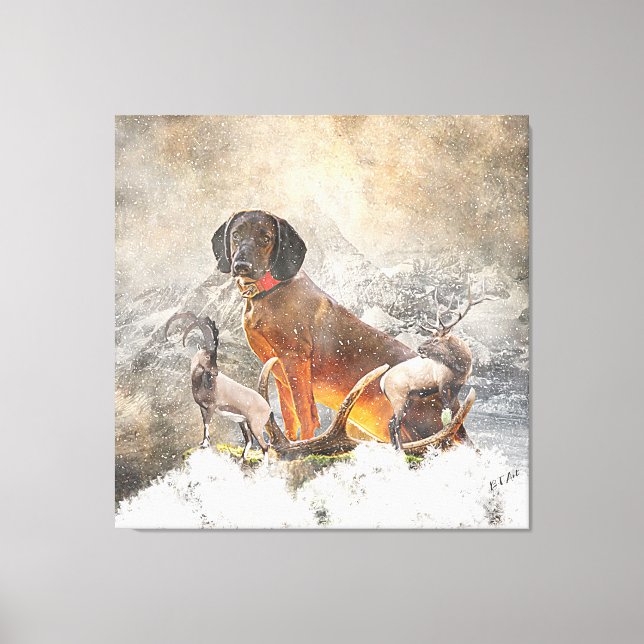 Impressão Em Tela Caça-Montanha Bávaro, Arte (Frente)