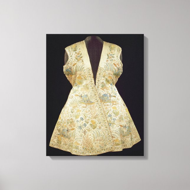 Impressão Em Tela Caça-Satin bordado com Casaco com sedas em (Frente)