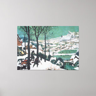 Impressão Em Tela Caçadores na neve por Pieter Bruegel