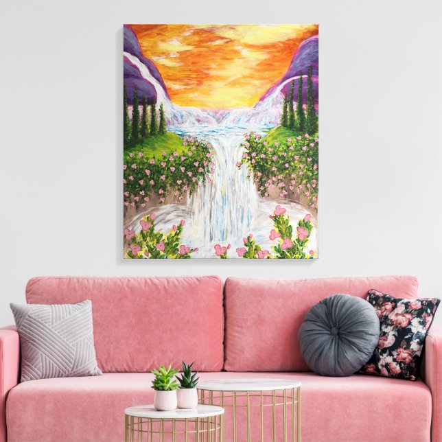 Impressão Em Tela Cachoeira (Insitu(Sala de estar))