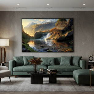 Impressão Em Tela Cachoeira da Luz Dourada