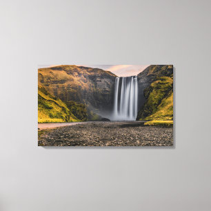 Impressão Em Tela Cachoeira de Skogafoss no nascer do sol da manhã