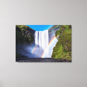 Impressão Em Tela Cachoeira e arco-íris