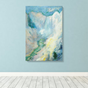 Impressão Em Tela Cachoeira em Yellowstone por Twachtman, Arte Antig
