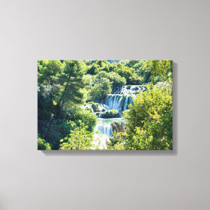 Impressão Em Tela Cachoeira no Parque Nacional Krka - Dalmácia, Croá