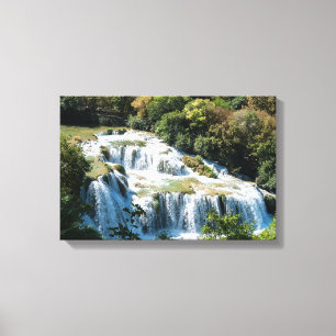 Impressão Em Tela Cachoeira no Parque Nacional Krka - Dalmácia, Croá