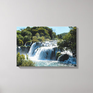 Impressão Em Tela Cachoeira no Parque Nacional Krka - Dalmácia, Croá