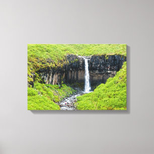 Impressão Em Tela Cachoeira Svartifoss em Skaftafell - Islândia