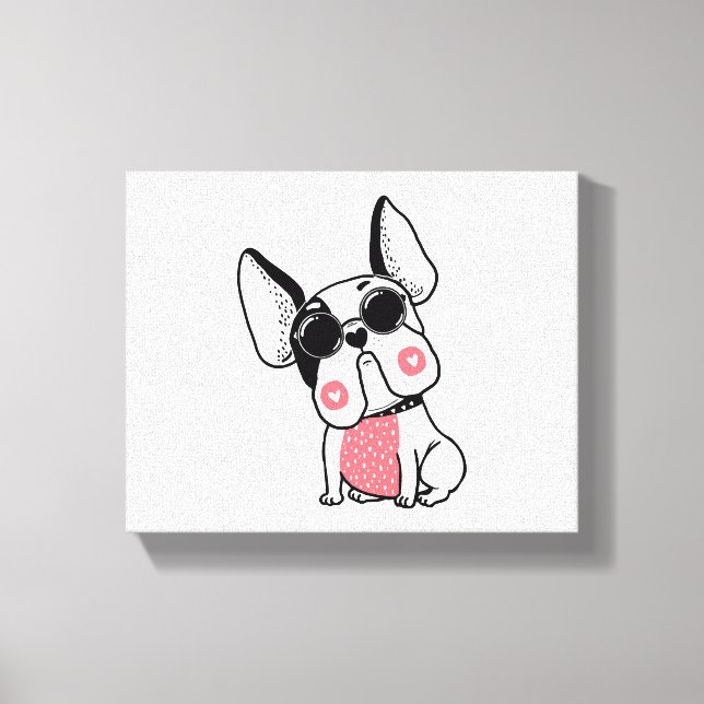 Impressão Em Tela cachorrinho fofo (Frente)