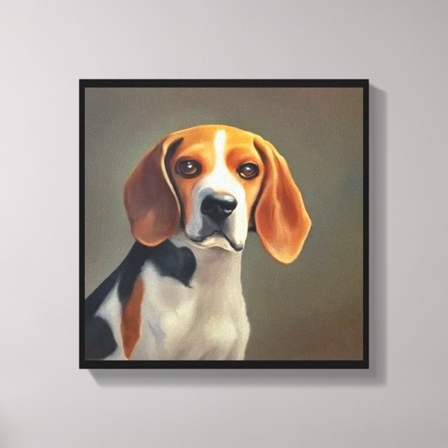 Impressão Em Tela Cachorro Beagle-Harrier (Frente)