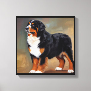 Impressão Em Tela Cachorro da Montanha Bernese