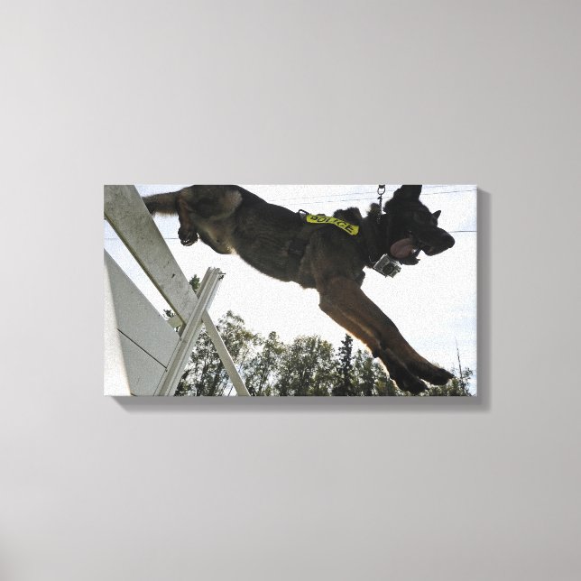 Impressão Em Tela Cachorro da Polícia german shepherd (Frente)