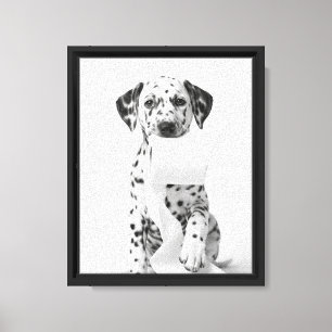 Impressão Em Tela Cachorro Dalmatiano Minimalista Segurando Papel Hi