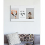 Impressão Em Tela Cachorro do Melhor Pai do Collage Moderno Nunca<br><div class="desc">"Apresentando o 'Melhor Cachorro Pai Nunca'! Esta fotografia de colagem moderna captura o vínculo encantador entre um pai amoroso e seu companheiro peludo. De longas caminhadas no parque a noites confortáveis no sofá, esta dupla dinâmica é inseparável. Através de grossos e finos, eles têm as costas uns dos outros e...</div>