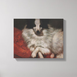 Impressão Em Tela Cachorro Elegante sentado em uma almofada (Gustave