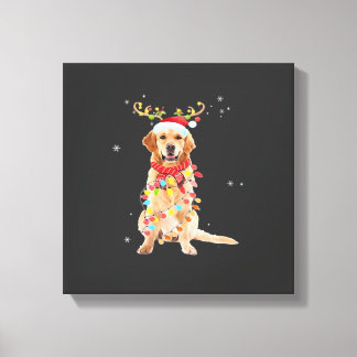 Impressão Em Tela Cachorro Retriever Engraçado Árvore de Natal Papai