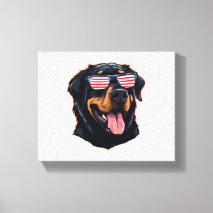 Impressão Em Tela Cachorro Rottweiler