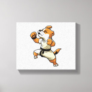 Impressão Em Tela Cachorro sabe que o Karate foi transformado