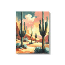 Cacto do Deserto sob Luz Solar – Arte Abstrata em
