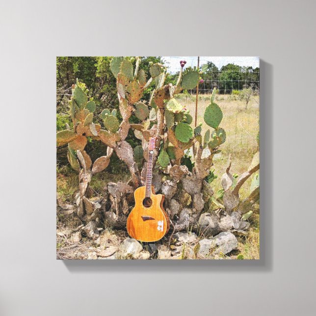 Impressão Em Tela Cactus Guitar (Frente)