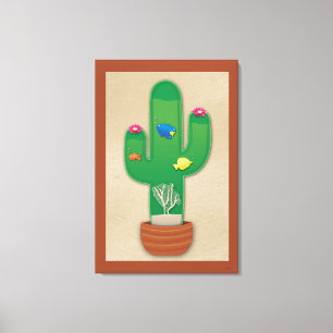 Impressão Em Tela Cactus Oasis