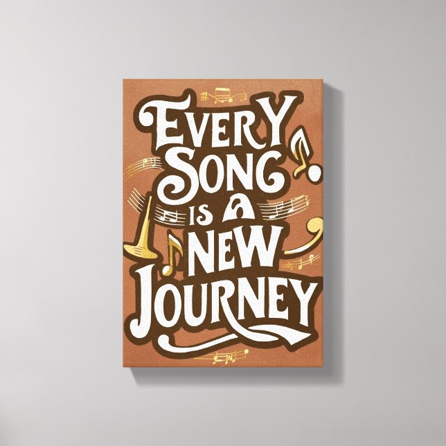 Impressão Em Tela Cada Música É Uma Nova Opção 2 (Frente)