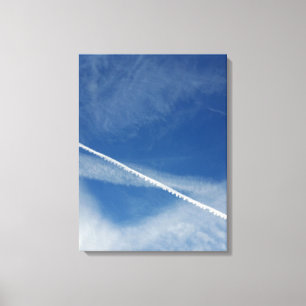 Impressão Em Tela cadarço branco no céu