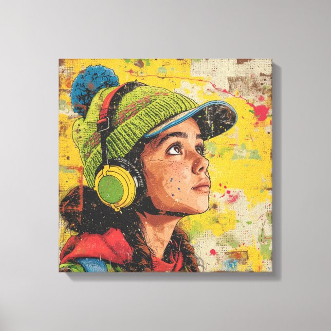 Impressão Em Tela Cadre art abstrait  (Frente)