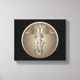 Impressão Em Tela Caduceus veterinário