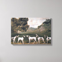 Cães de caça numa paisagem rural (por George Stubb