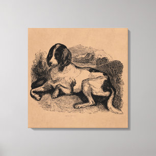 Impressão Em Tela Cães de cães dos 1800s do cão de cão da caça 