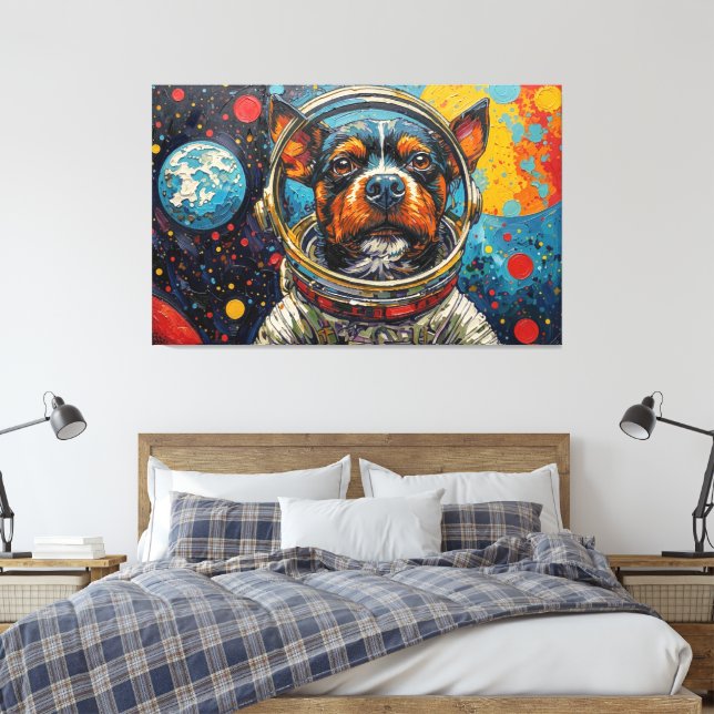 IMPRESSÃO EM TELA CÃES NO ESPAÇO-15 (Insitu(Quarto))